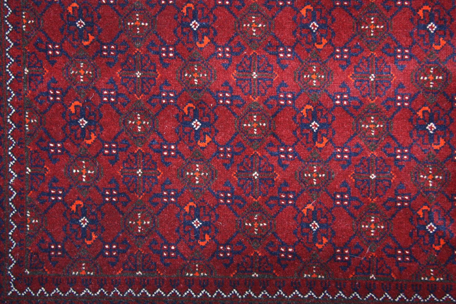Afghansk tæppe - 288 x 193 cm - rød