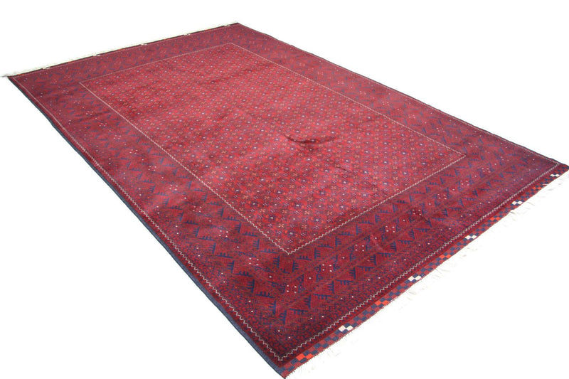 Afghansk tæppe - 288 x 193 cm - rød