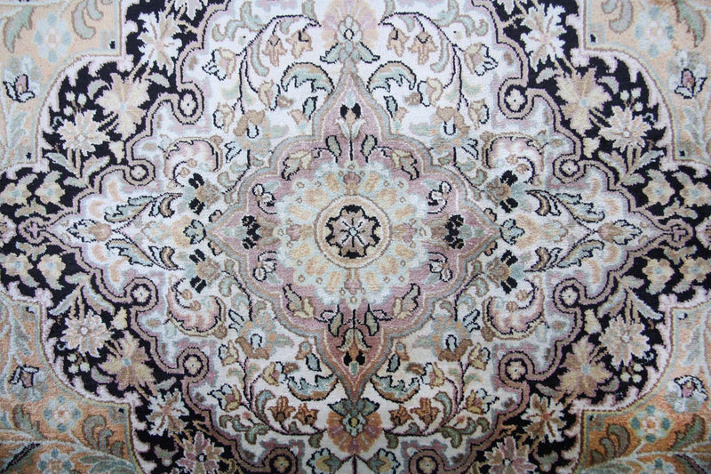 Silketæppe - Kashmir Silk - 290 x 185 cm - blå