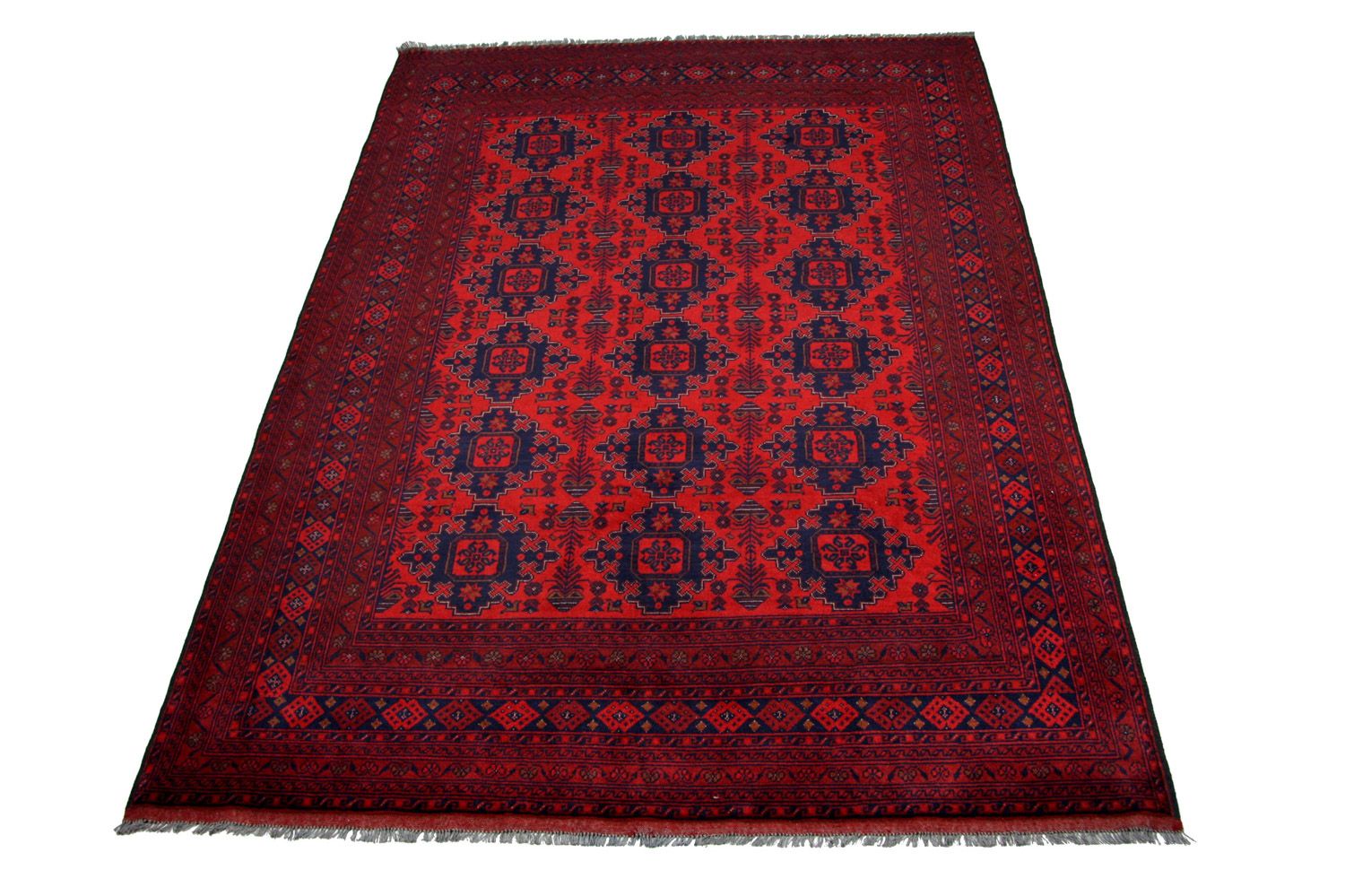 Afghansk tæppe - 290 x 205 cm - rød