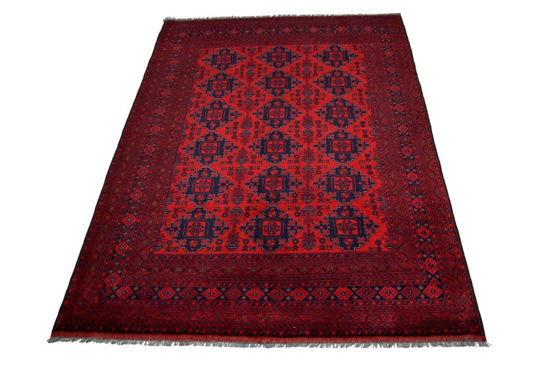 Afghansk tæppe - 290 x 205 cm - rød