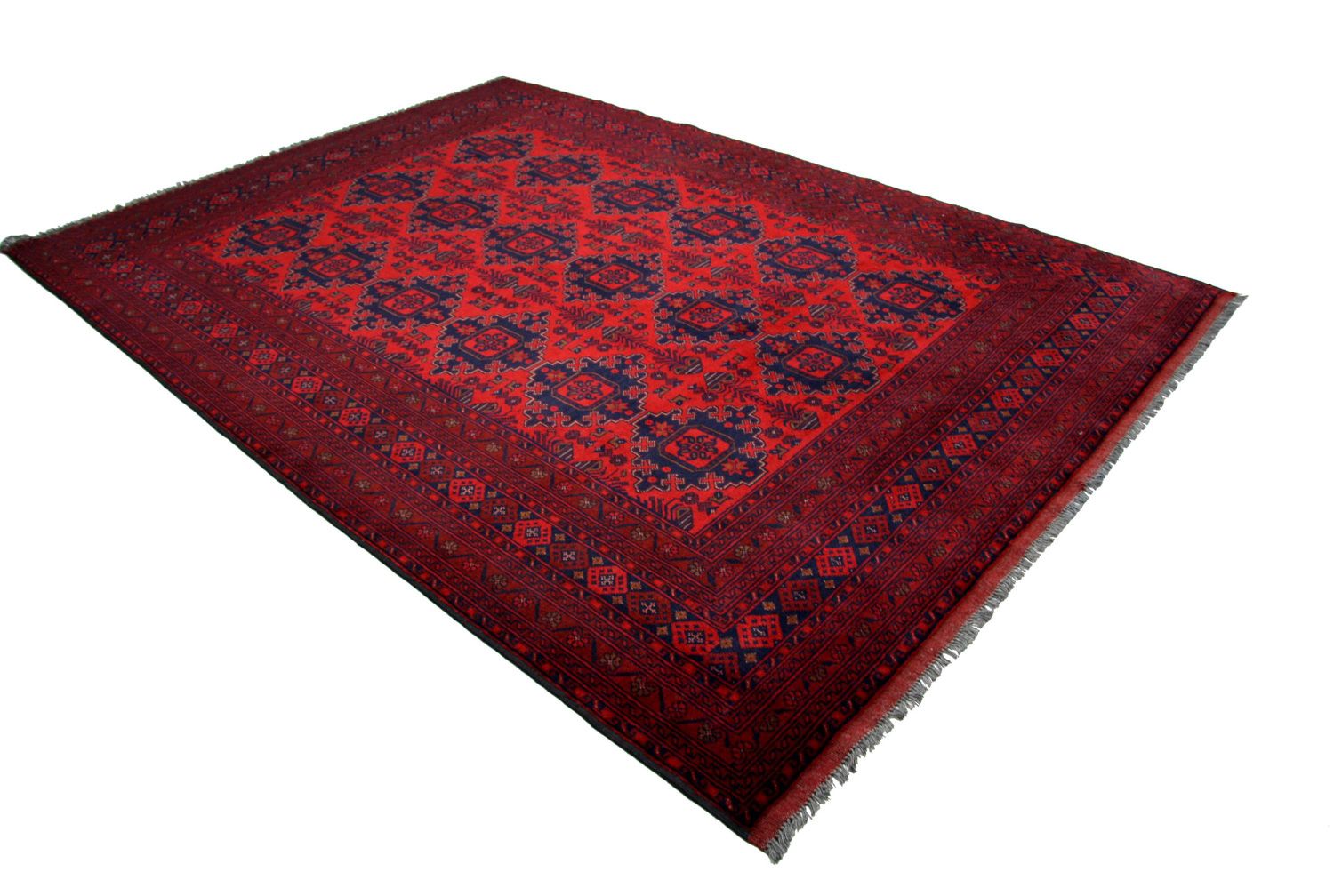 Afghansk tæppe - 290 x 205 cm - rød