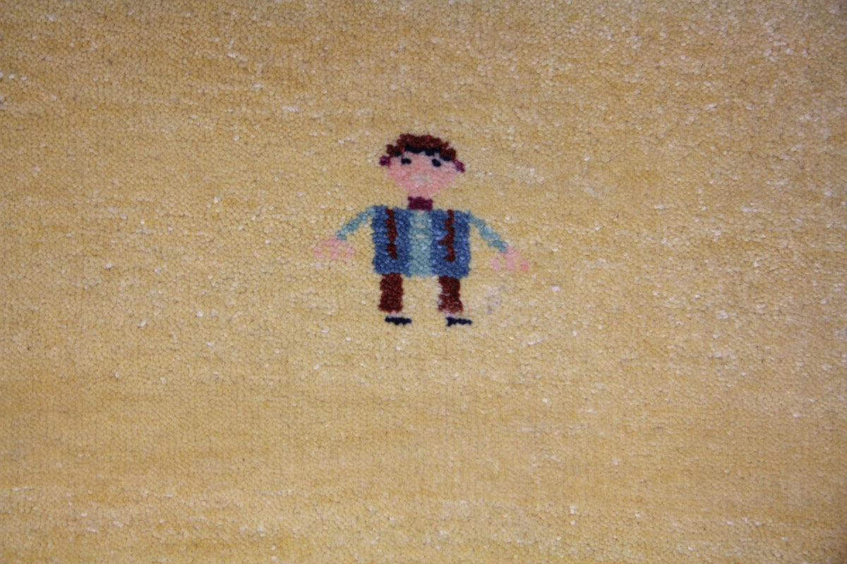 Gabbeh Tæppe - Loribaft Persisk - 265 x 195 cm - guld