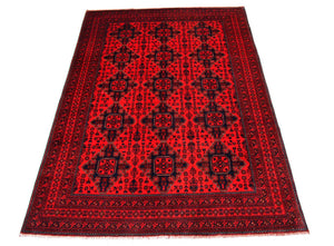 Afghansk tæppe - Kunduz - 292 x 197 cm - rød