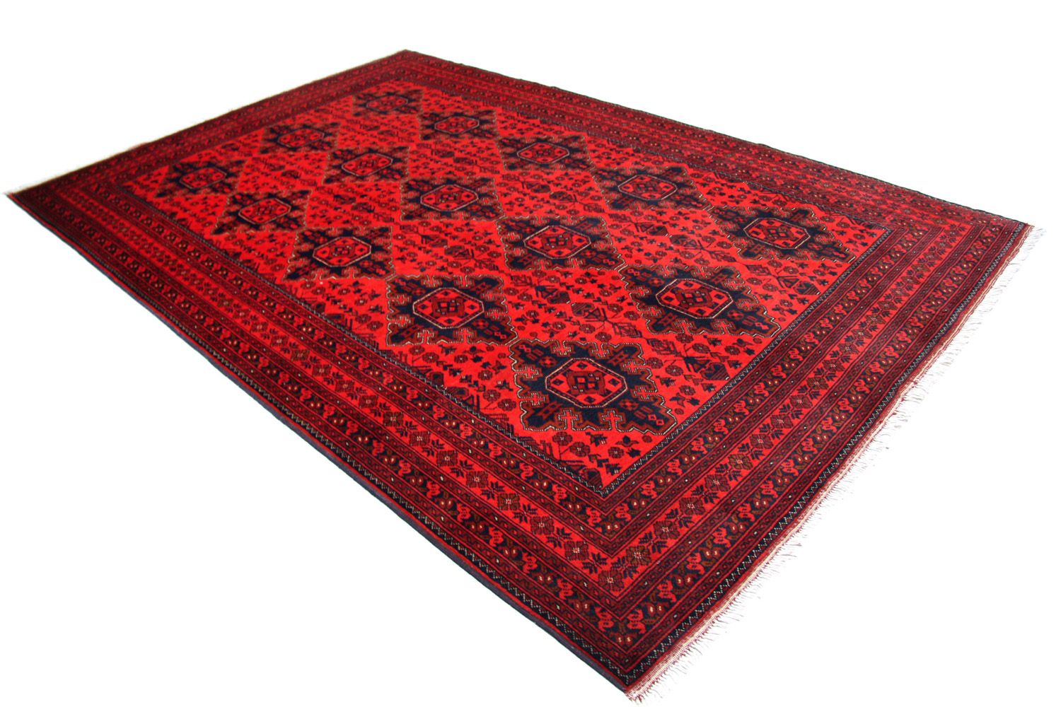 Afghansk tæppe - Kunduz - 292 x 197 cm - rød