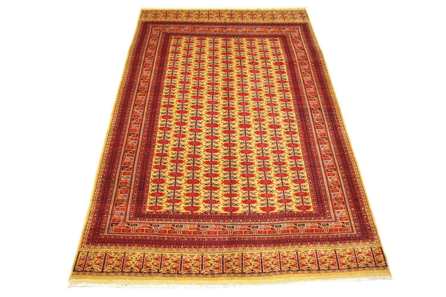 Afghansk tæppe - Bukhara - 298 x 200 cm - guld
