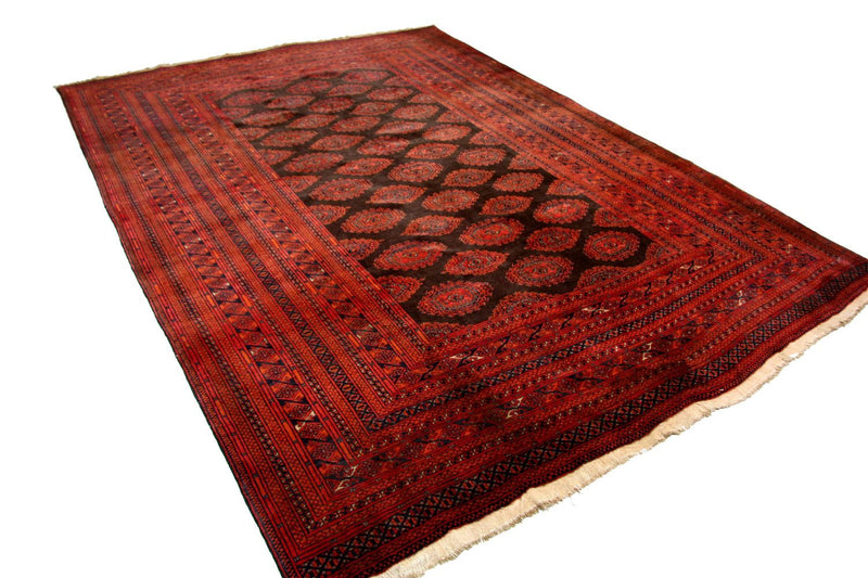 Afghansk tæppe - Bukhara - 275 x 198 cm - rød