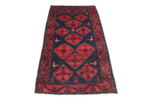 Baluch-tæppe - 296 x 150 cm - blå