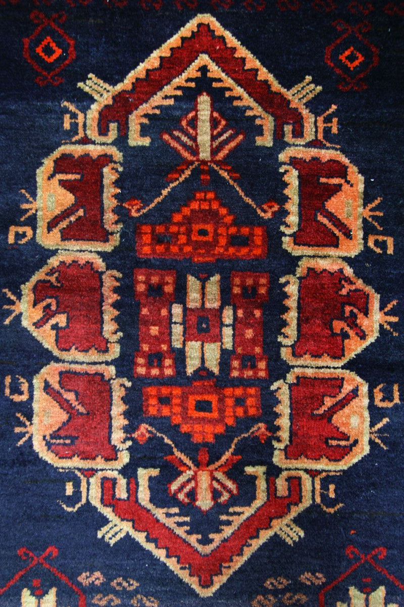 Løber Baluch-tæppe - 294 x 142 cm - blå