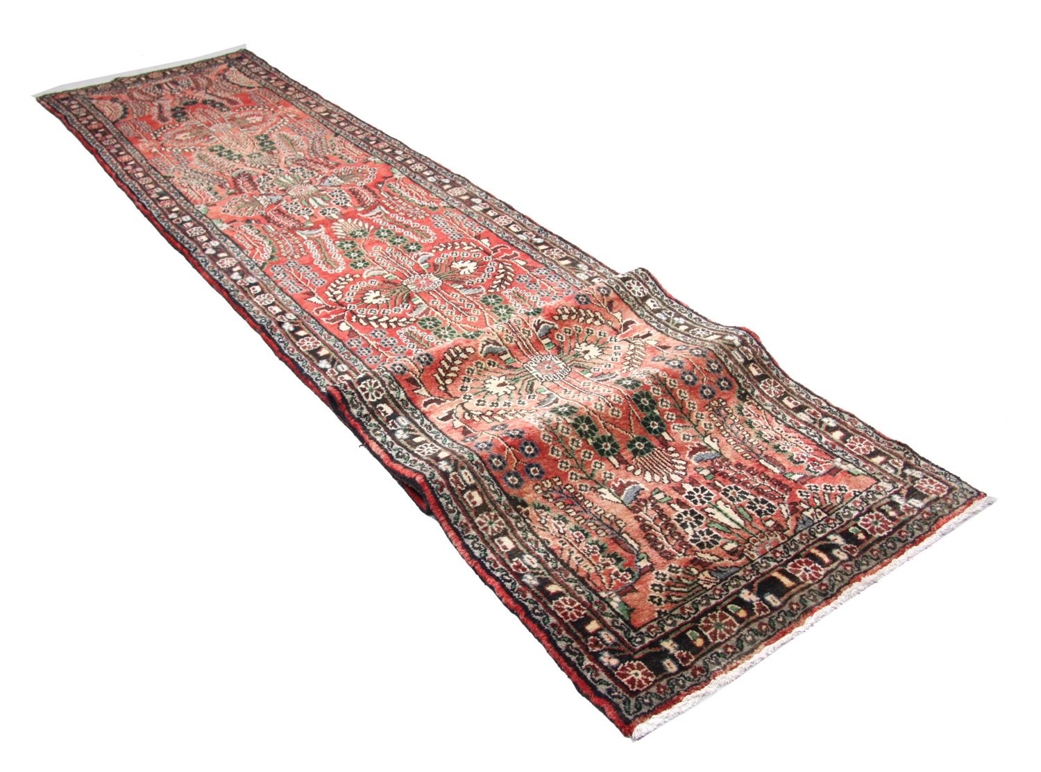 Løber Persisk tæppe - Nomadisk - 453 x 90 cm - rød