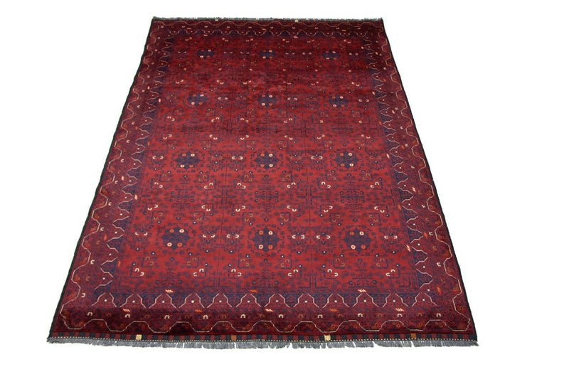 Afghansk tæppe - 293 x 196 cm - rød