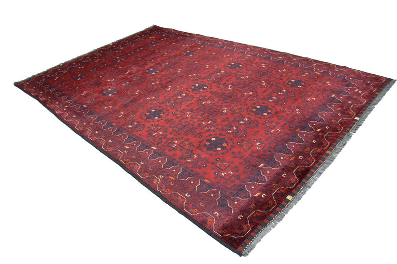 Afghansk tæppe - 293 x 196 cm - rød