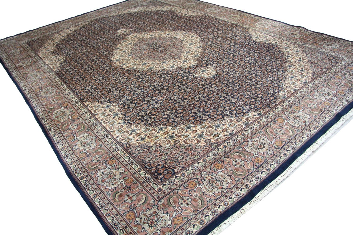 Persisk tæppe - Tabriz - 390 x 290 cm - blå