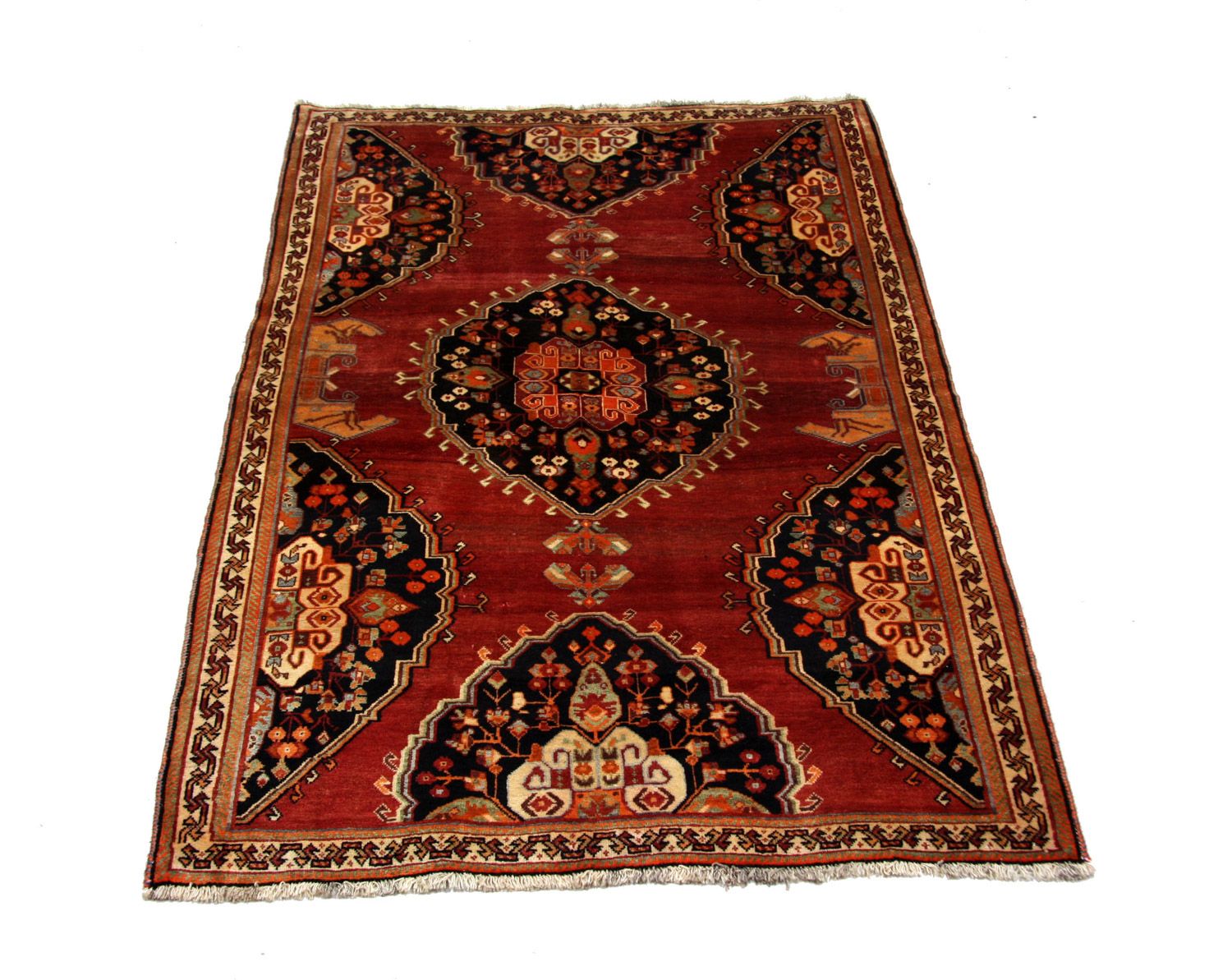 Persisk tæppe - Nomadisk - 250 x 160 cm - rød