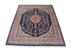 Persisk tæppe - Tabriz - 302 x 244 cm - blå
