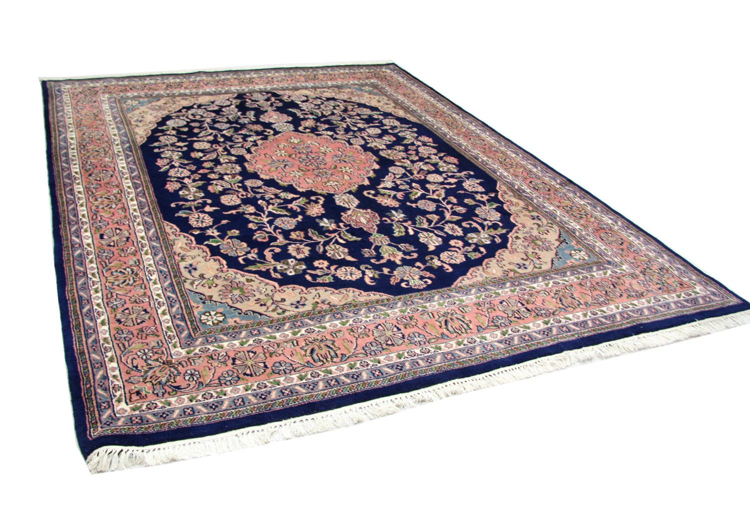 Persisk tæppe - Tabriz - 302 x 244 cm - blå