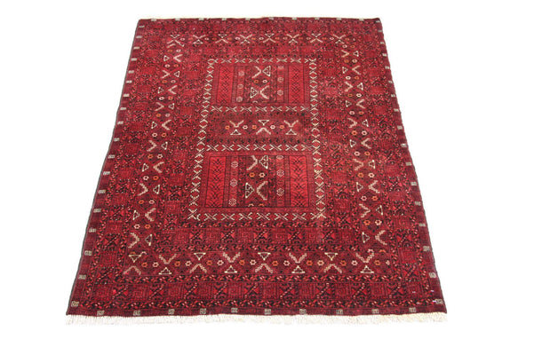 Afghansk tæppe - 208 x 150 cm - rød