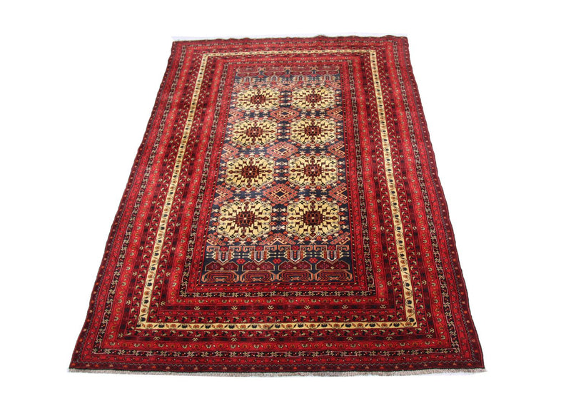Afghansk tæppe - 288 x 195 cm - rød