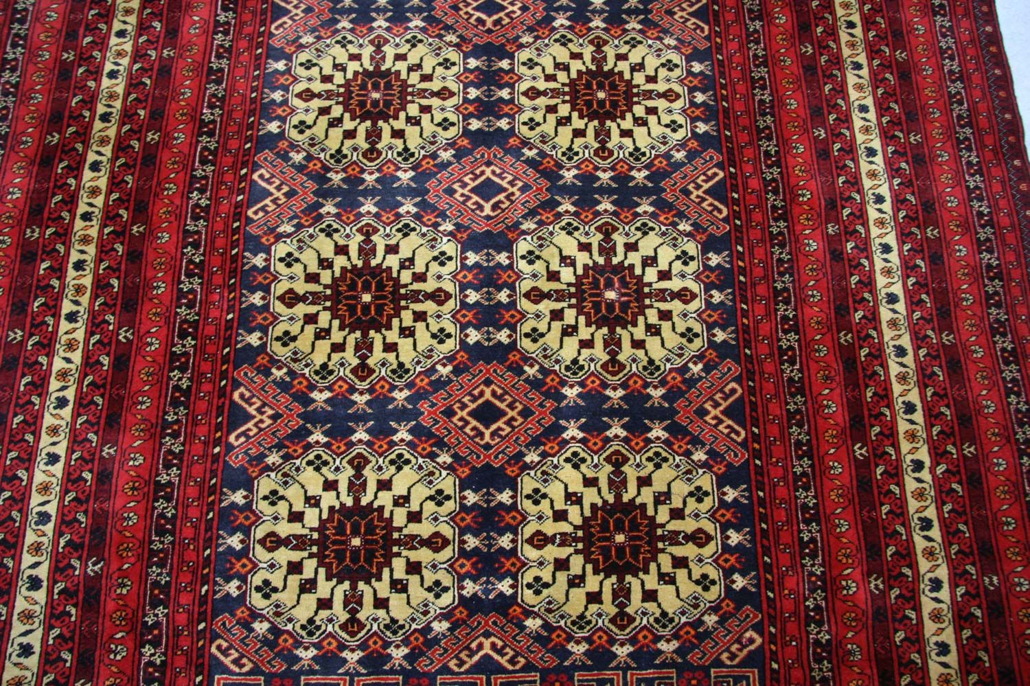 Afghansk tæppe - 288 x 195 cm - rød