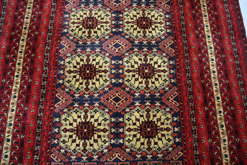 Afghansk tæppe - 288 x 195 cm - rød