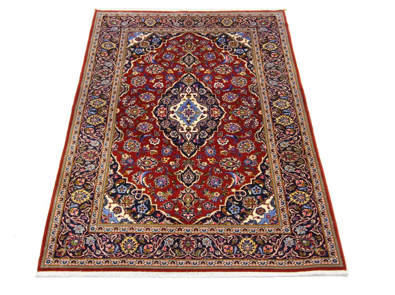 Persisk tæppe - Keshan - 204 x 138 cm - blå