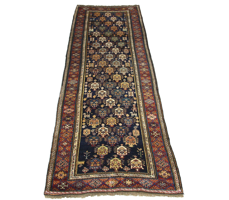 Løber Persisk tæppe - Nomadisk - 331 x 113 cm - blå