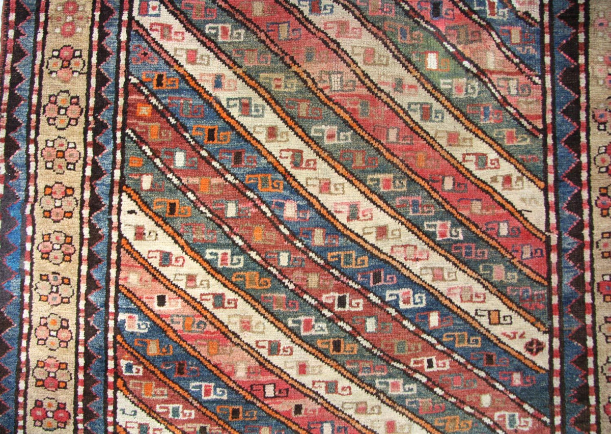 Løber Persisk tæppe - Nomadisk - 373 x 120 cm - blå