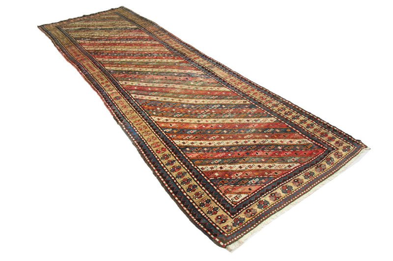 Løber Persisk tæppe - Nomadisk - 373 x 120 cm - blå