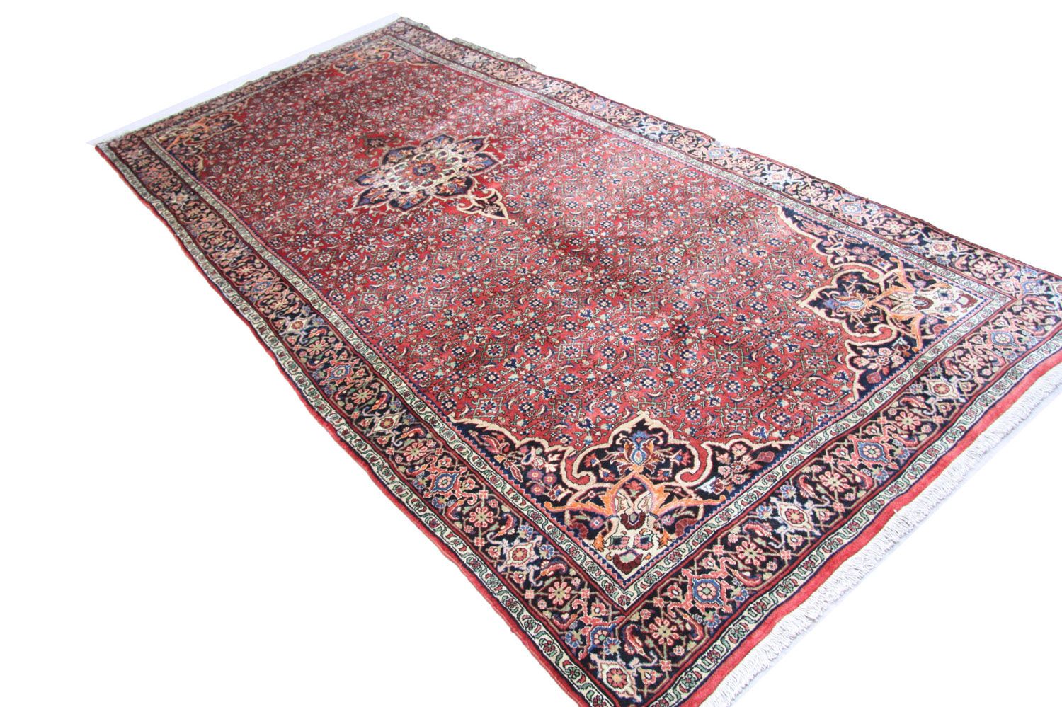 Løber Persisk tæppe - Bijar - 350 x 170 cm - rød