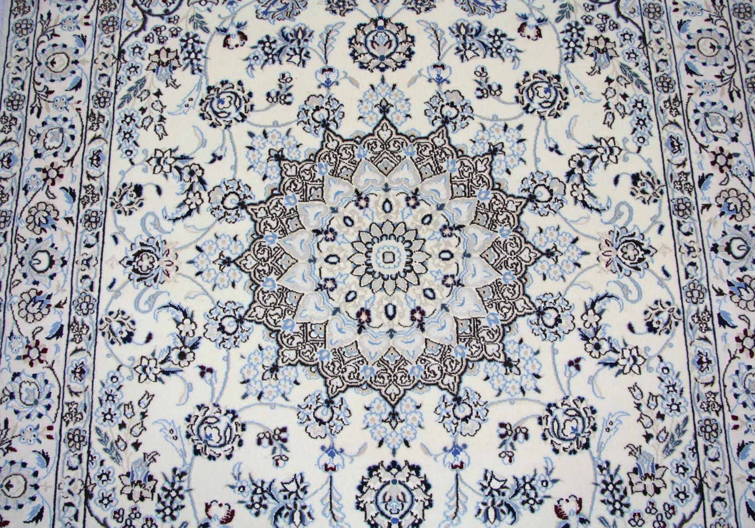 Persisk tæppe - Nain - 244 x 155 cm - naturlig hvid