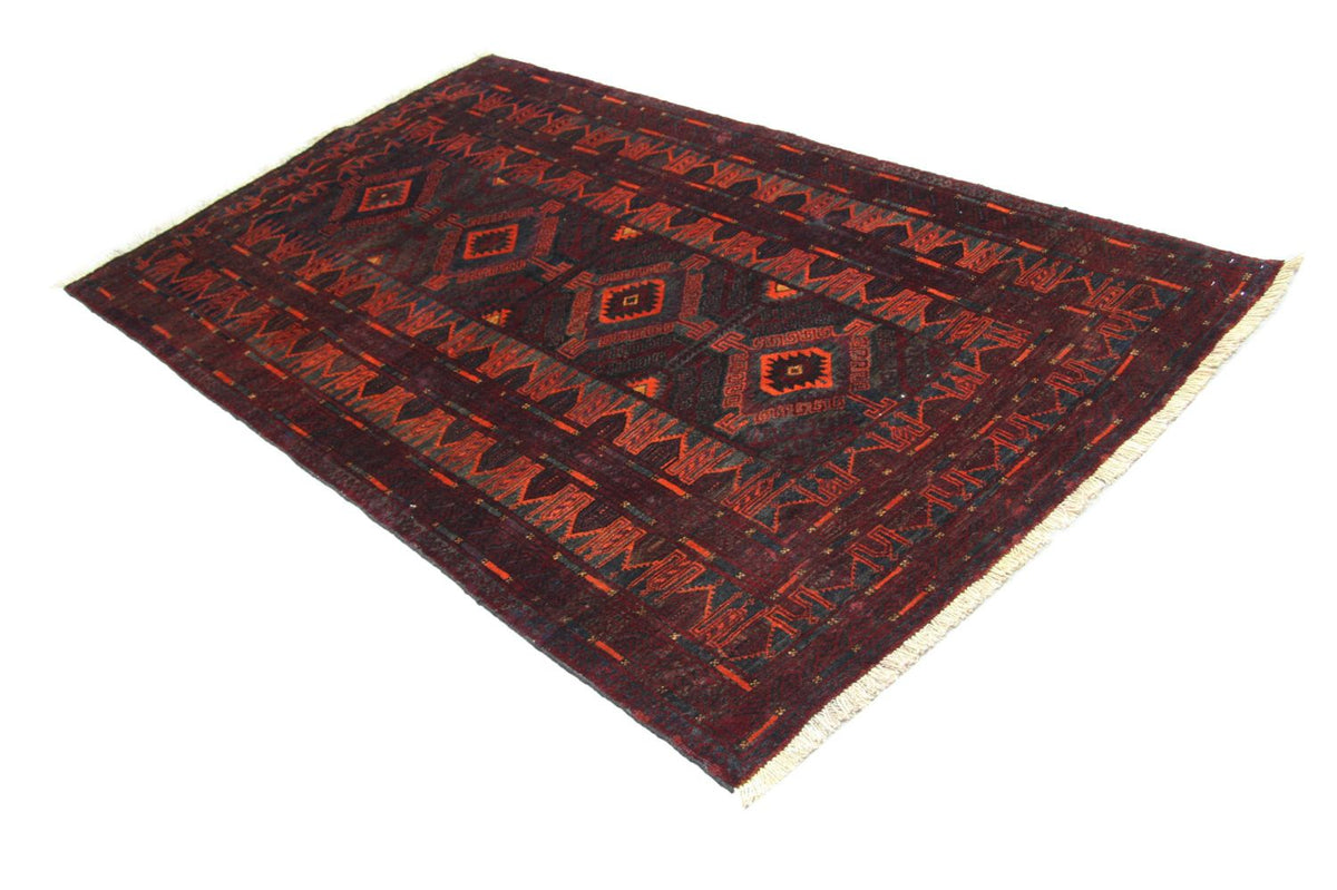 Afghansk tæppe - 208 x 123 cm - blå