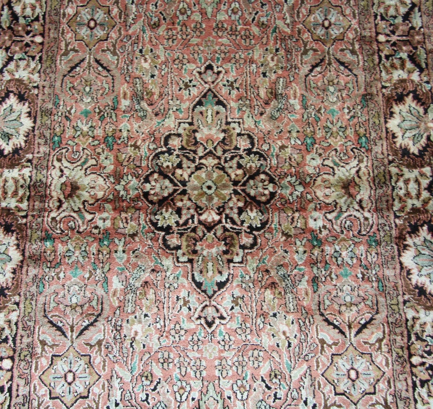 Silketæppe - Kashmir Silk - 164 x 91 cm - brun