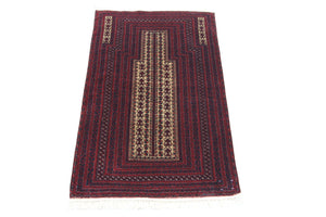 Afghansk tæppe - 142 x 90 cm - brun