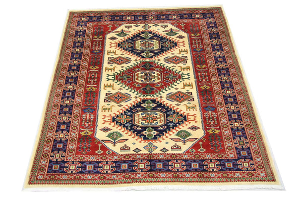 Afghansk tæppe - 194 x 146 cm - beige