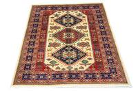 Afghansk tæppe - 194 x 146 cm - beige