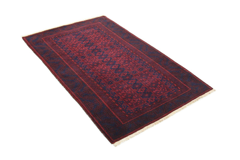 Afghansk tæppe - 155 x 100 cm - rød