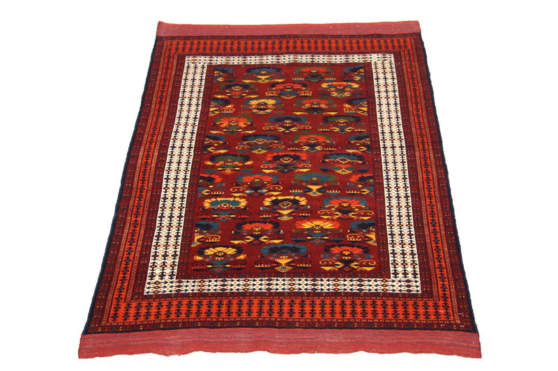 Afghansk tæppe - 160 x 130 cm - rust