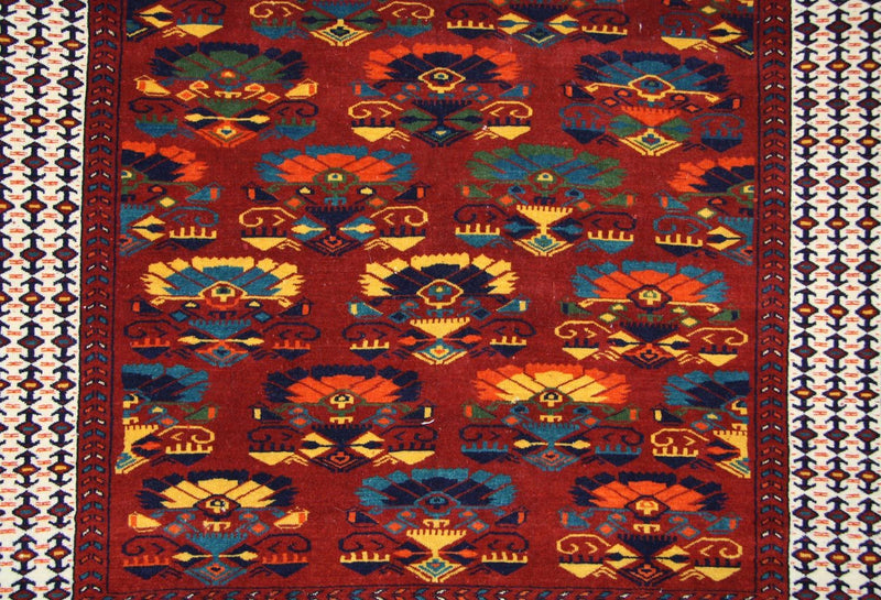 Afghansk tæppe - 160 x 130 cm - rust