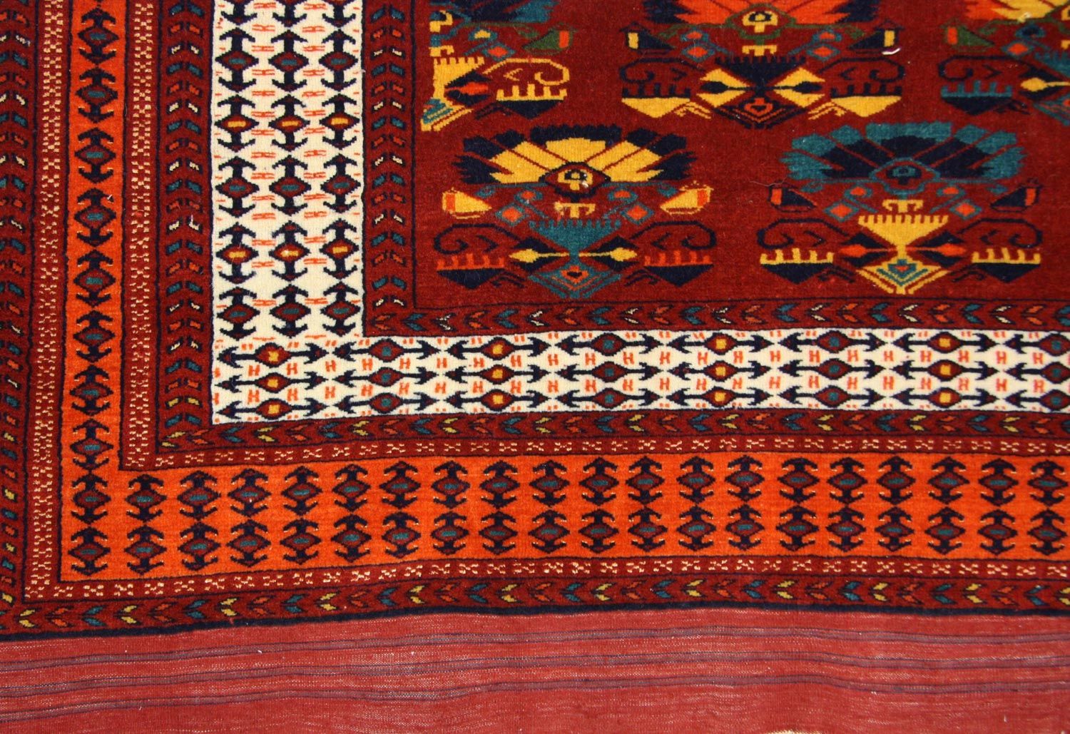 Afghansk tæppe - 160 x 130 cm - rust