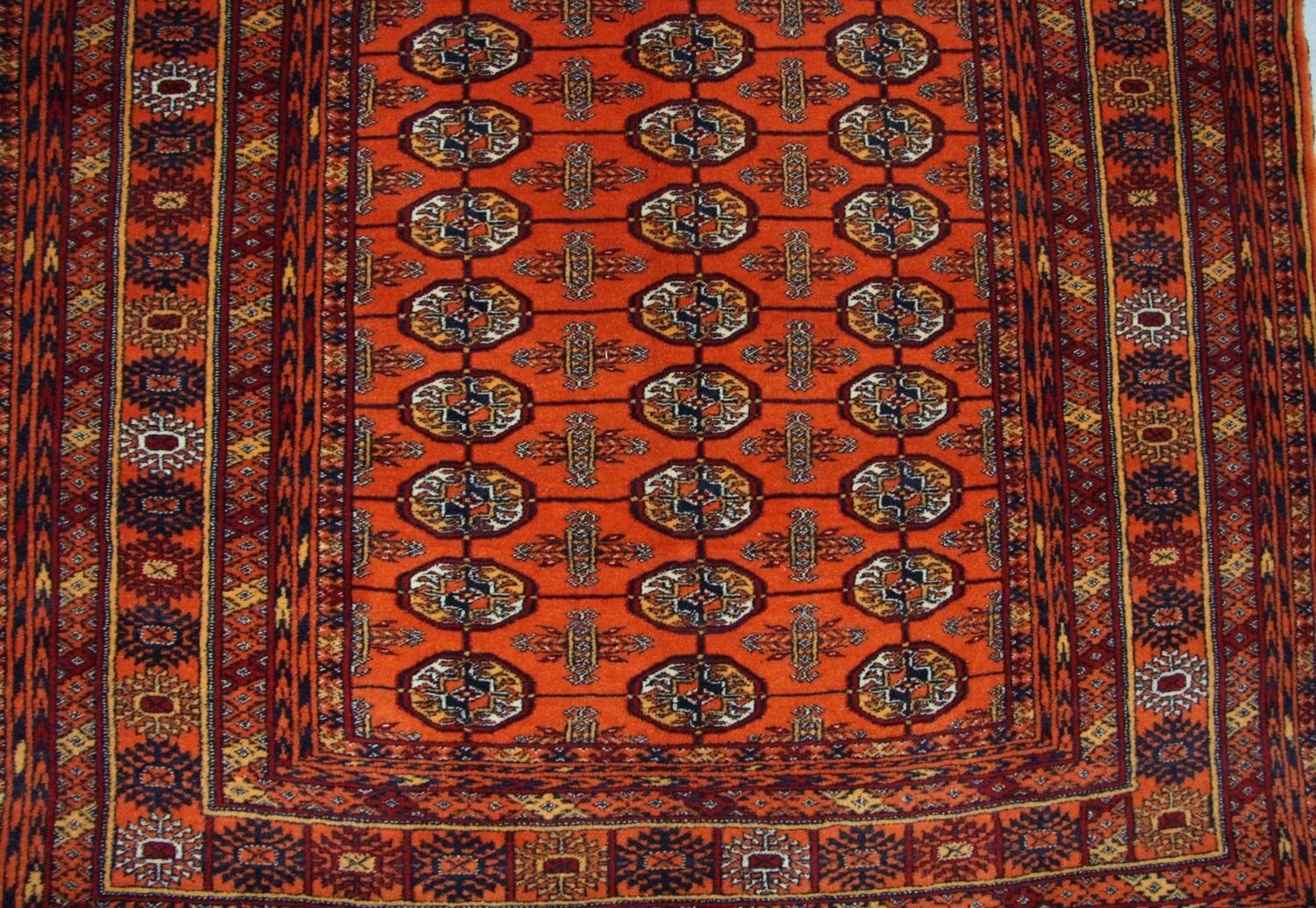 Afghansk tæppe - 177 x 119 cm - orange