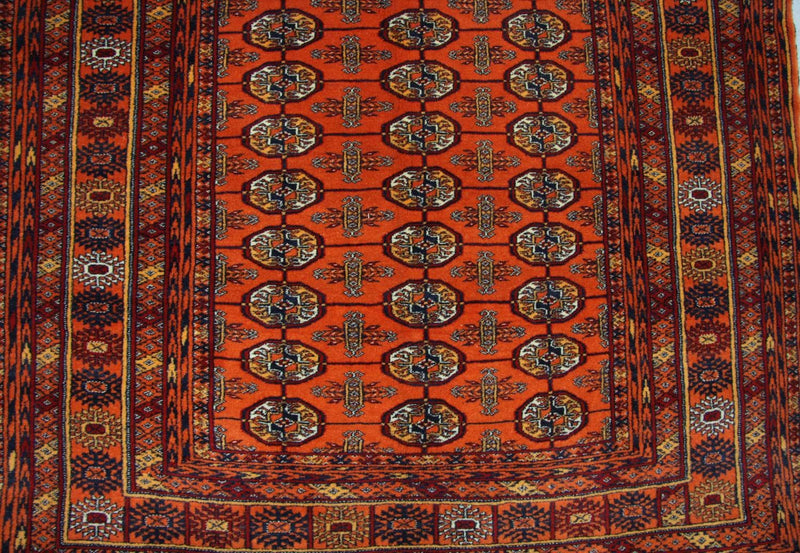 Afghansk tæppe - 177 x 119 cm - orange