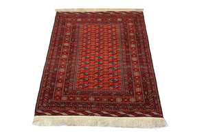 Afghansk tæppe - 193 x 134 cm - rød