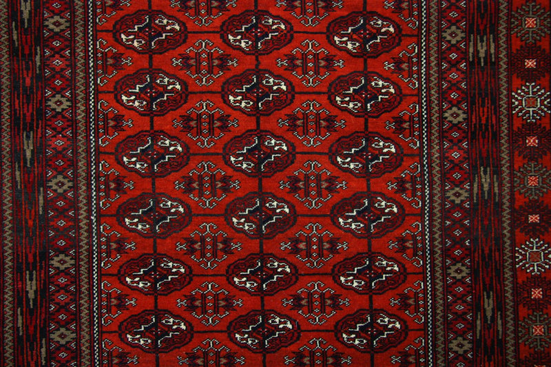 Afghansk tæppe - 193 x 134 cm - rød