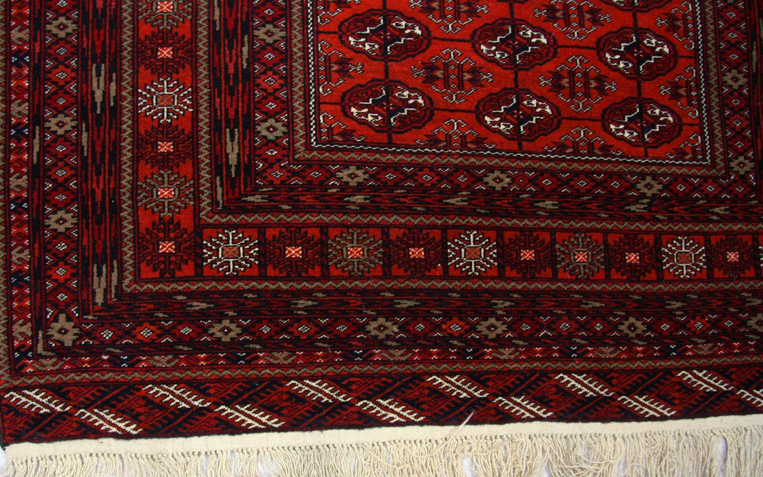 Afghansk tæppe - 193 x 134 cm - rød