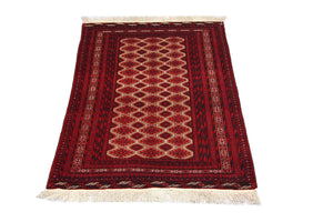 Afghansk tæppe - 170 x 118 cm - rød