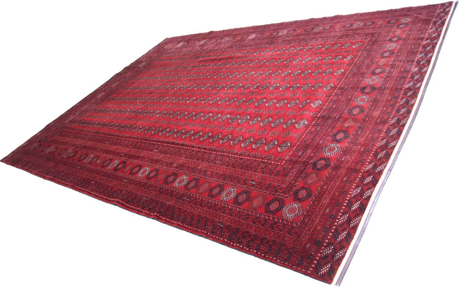 Afghansk tæppe - Bukhara - 338 x 258 cm - rød
