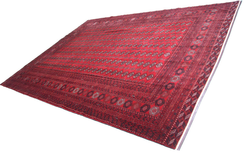 Afghansk tæppe - Bukhara - 338 x 258 cm - rød