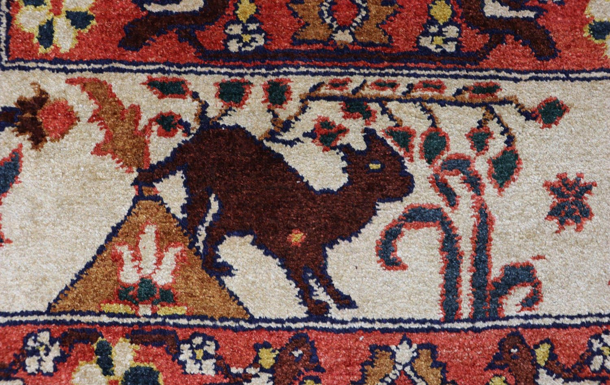 Afghansk tæppe - 197 x 113 cm - beige