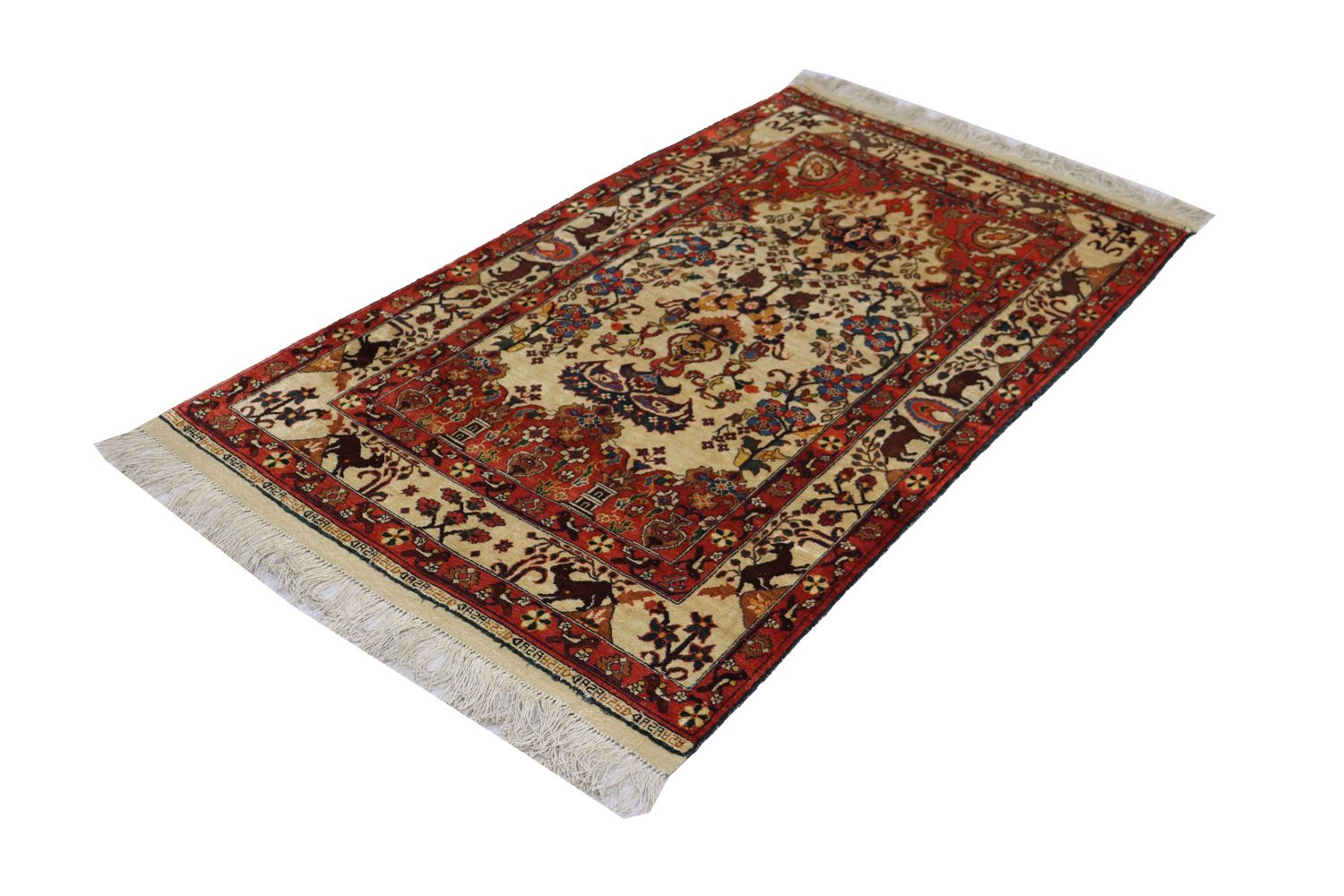 Afghansk tæppe - 197 x 113 cm - beige