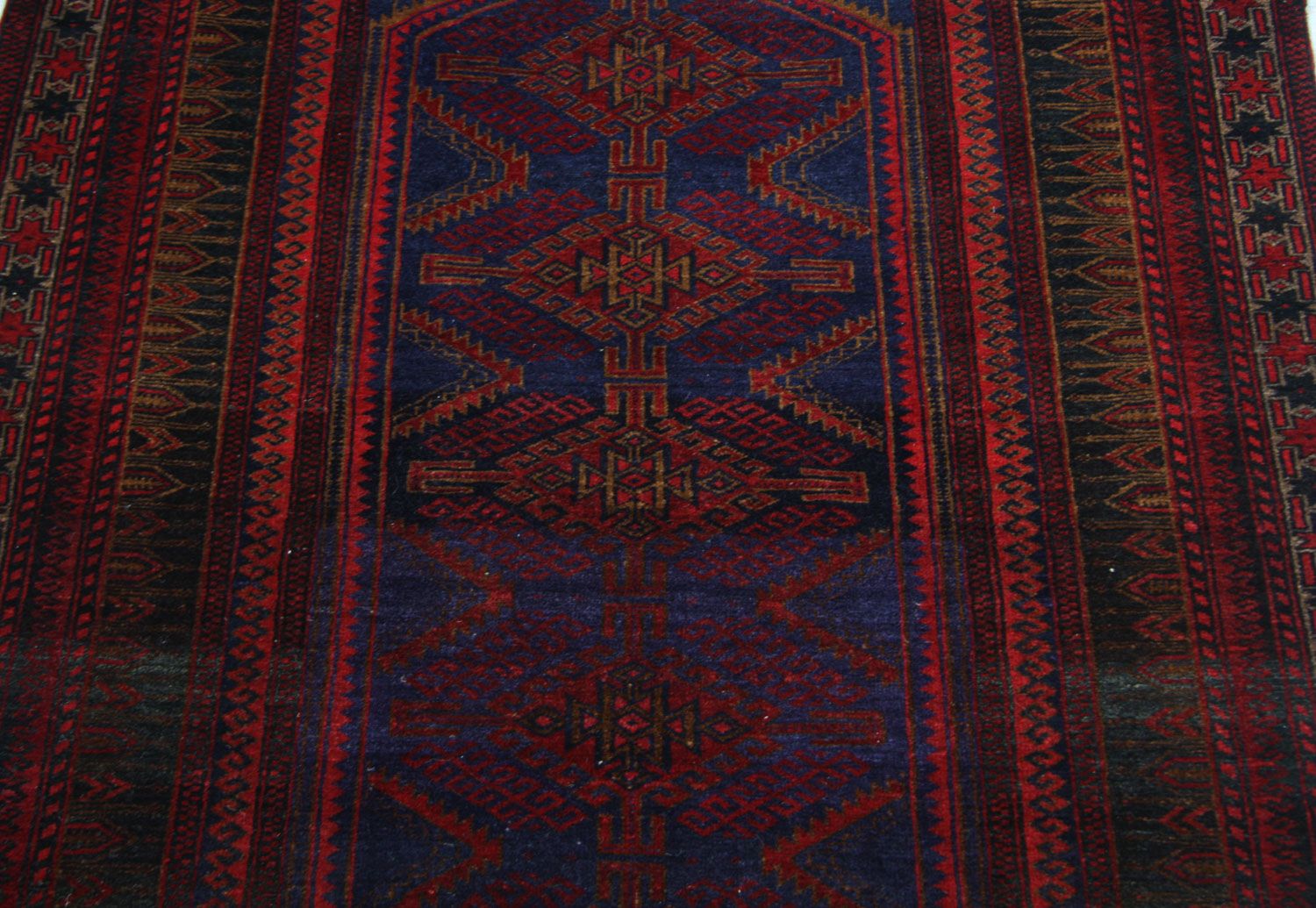 Baluch-tæppe - 151 x 107 cm - blå